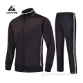 Προσαρμοσμένο λογότυπο Slim Fit Man Black Winter Tracksuit